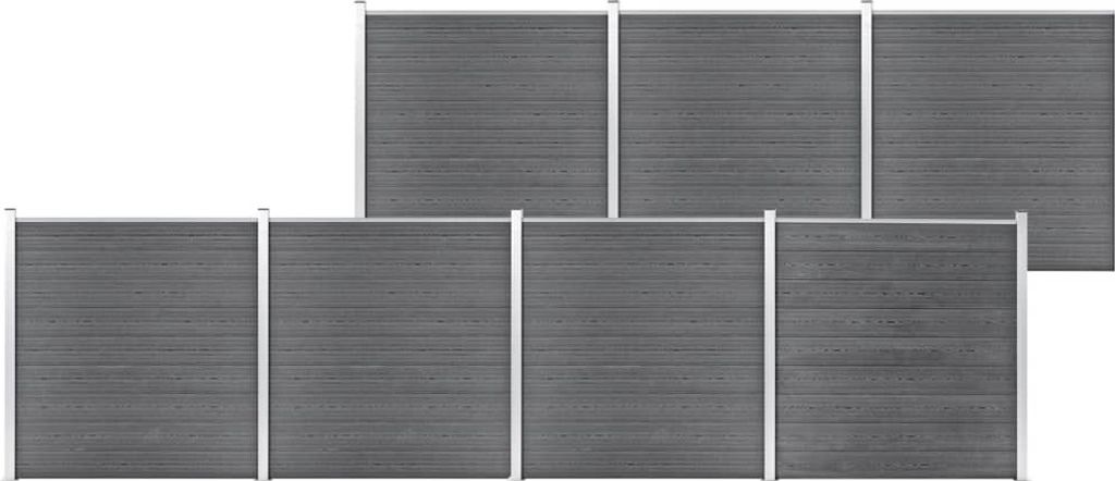 Maison Exclusive - Gartenzaun WPC 1218x186 cm Grau
