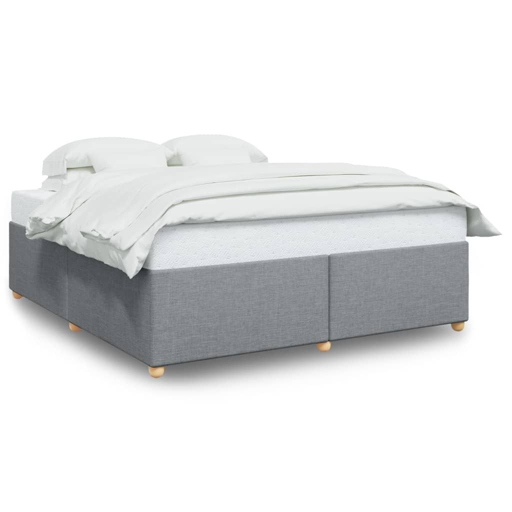 "SALE 2026"Bettgestell/Doppelbett ️Hochwertiges - Polsterbett Erwachsene/r /Kind - ohne Matratze - Hellgrau 200x200cm Stoff - Klassische Betten D...