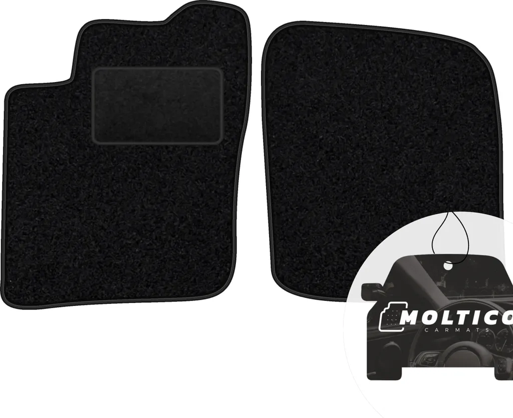 moto-MOLTICO Tappetini anteriori per auto Velours Tappetini per auto neri Set 2 pezzi adatto per Suzuki Grand Vitara I 3 porte 1997-2005