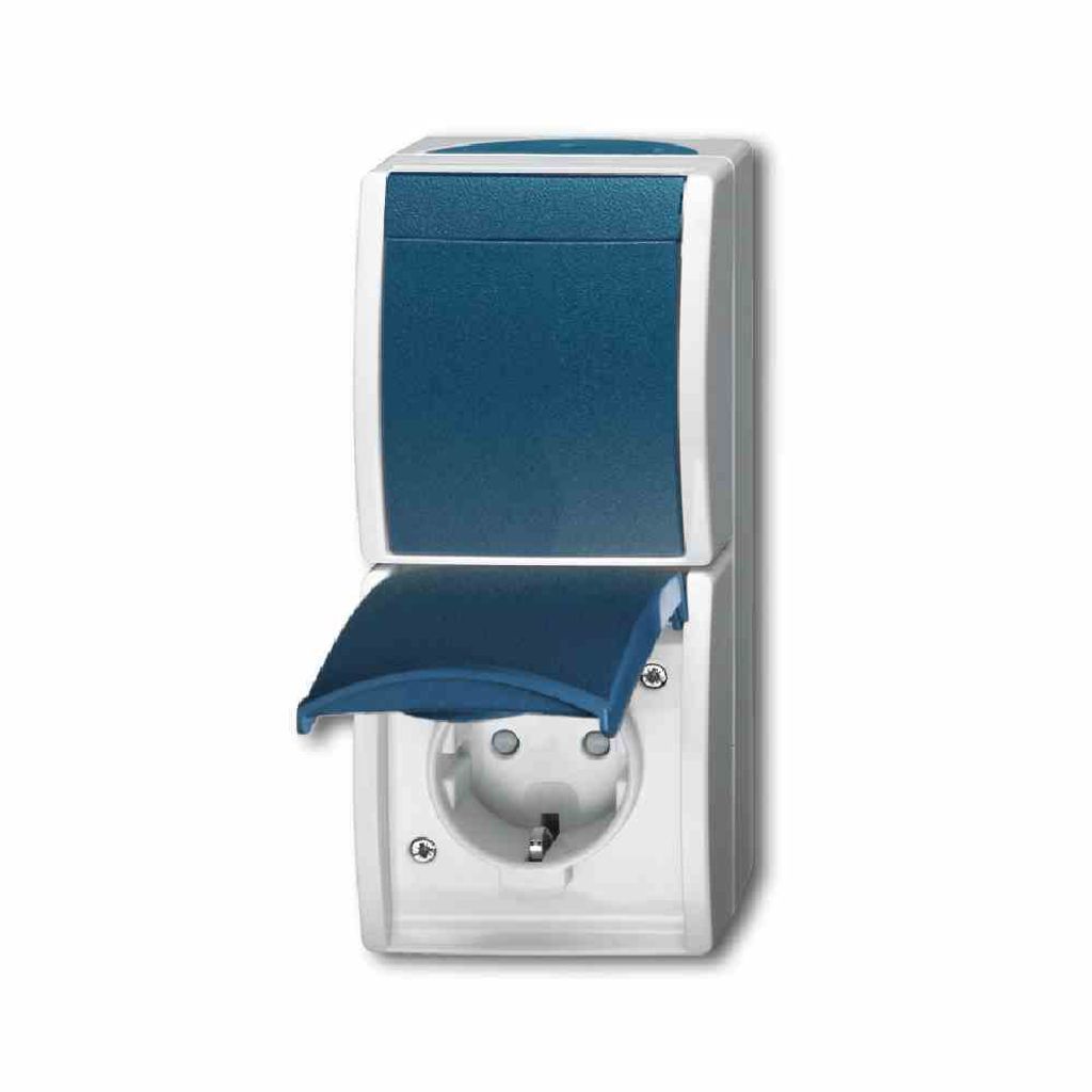 Busch Jaeger 2601/6/20 EBW-53 Steckdose Typ F Blau - Weiß (1684-0-0330)