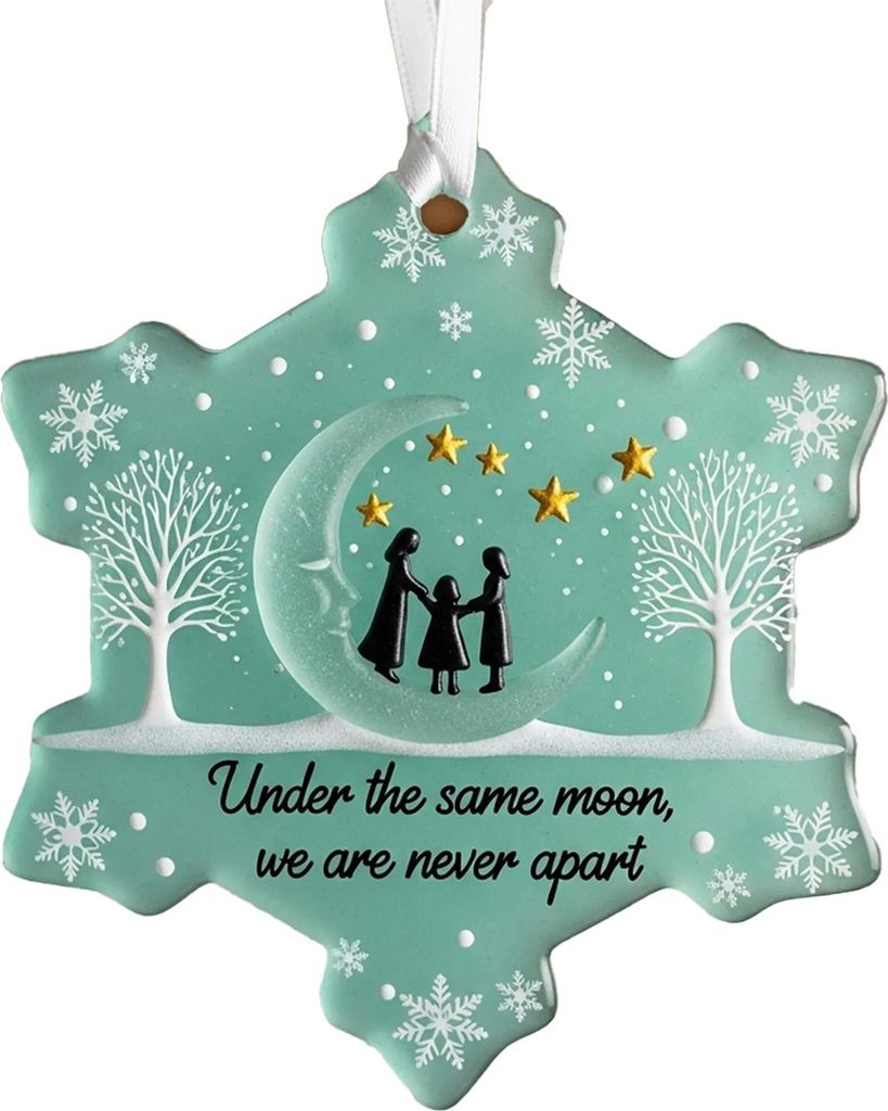 Freundschafts-Weihnachtsbaumschmuck aus Treibglas, schneeflocken-/muschelförmig, handgefertigtes Erinnerungsstück für beste Freunde