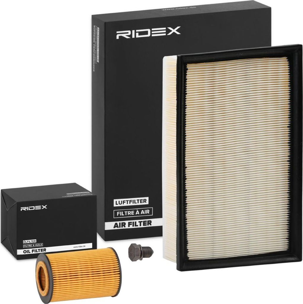 RIDEX Filterset Inspektionspaket Filtersatz für VW Golf VII Schrägheck (5G1, BQ1, BE1, BE2) GOLF VI (5K1) Golf V Schrägheck (1K1) Polo Schrägheck