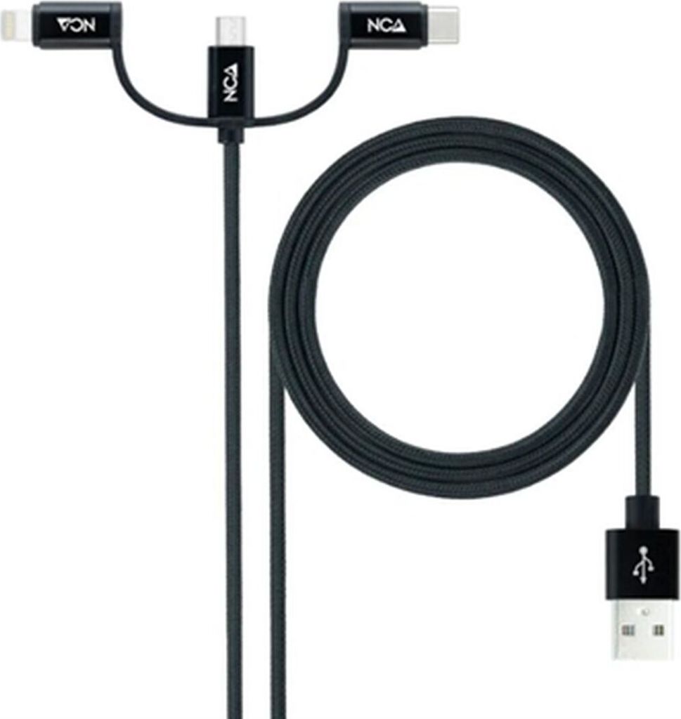 Kabel 3in1 Usb-a A Usb-c/microusb/lightning 1m Nanocable 10.01.3200