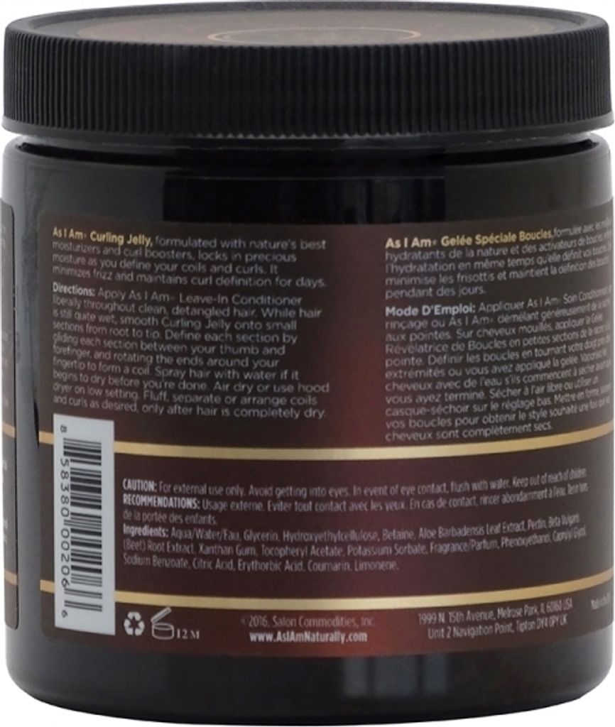 As I Am Curling Jelly Coil and Curl Definer 227g Produktbild 5