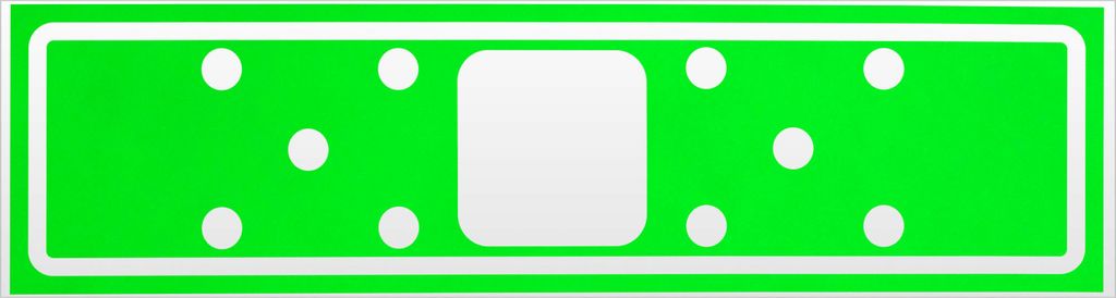 Kiwistar Pflaster invertiert Magnetschild Schild magnetisch - 45cm Neongrün - Magnetfolie für Auto PKW Kfz