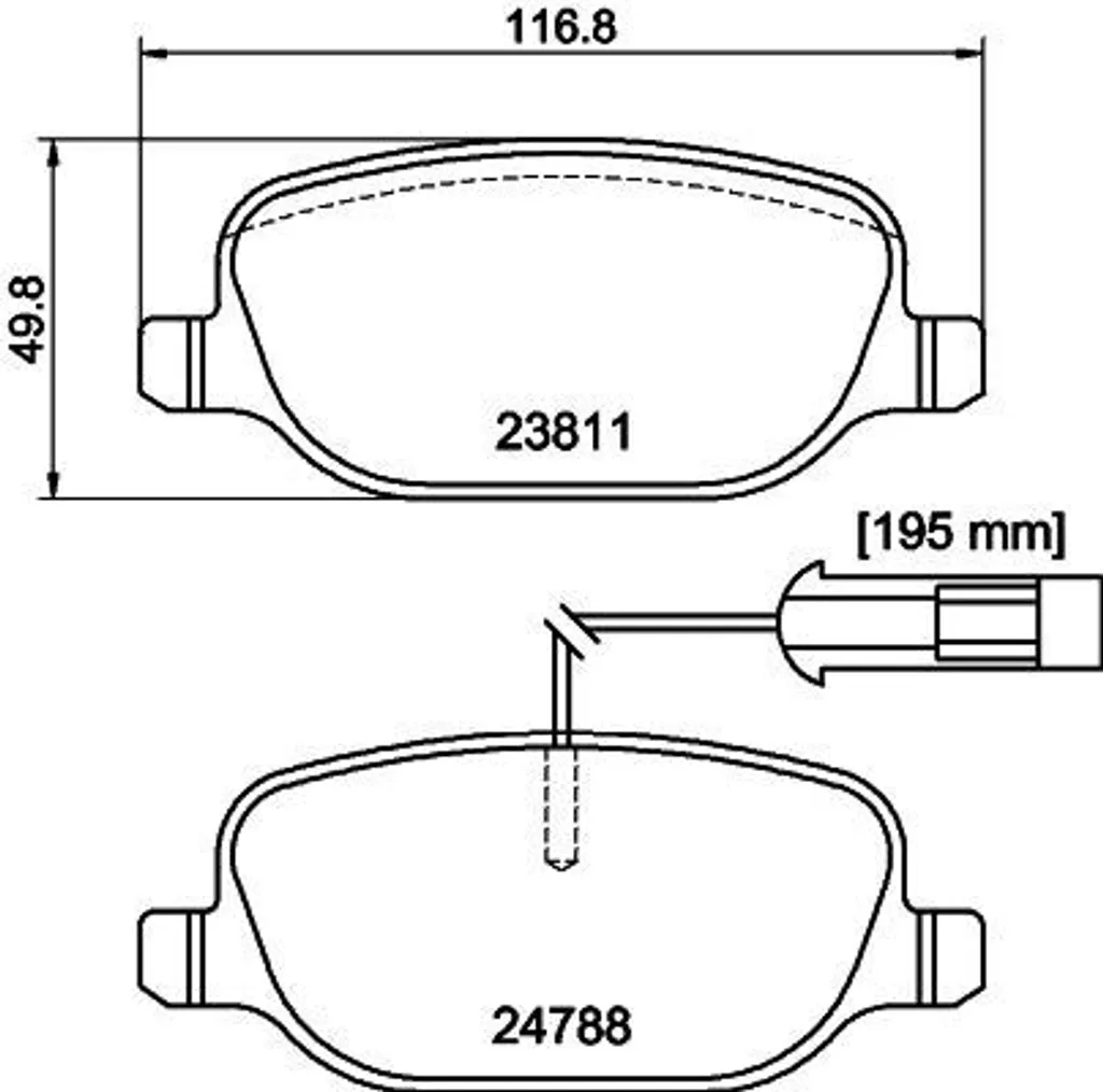 Plaquettes de frein haute performance HELLA 8DB 355 015-571 série OE 940
