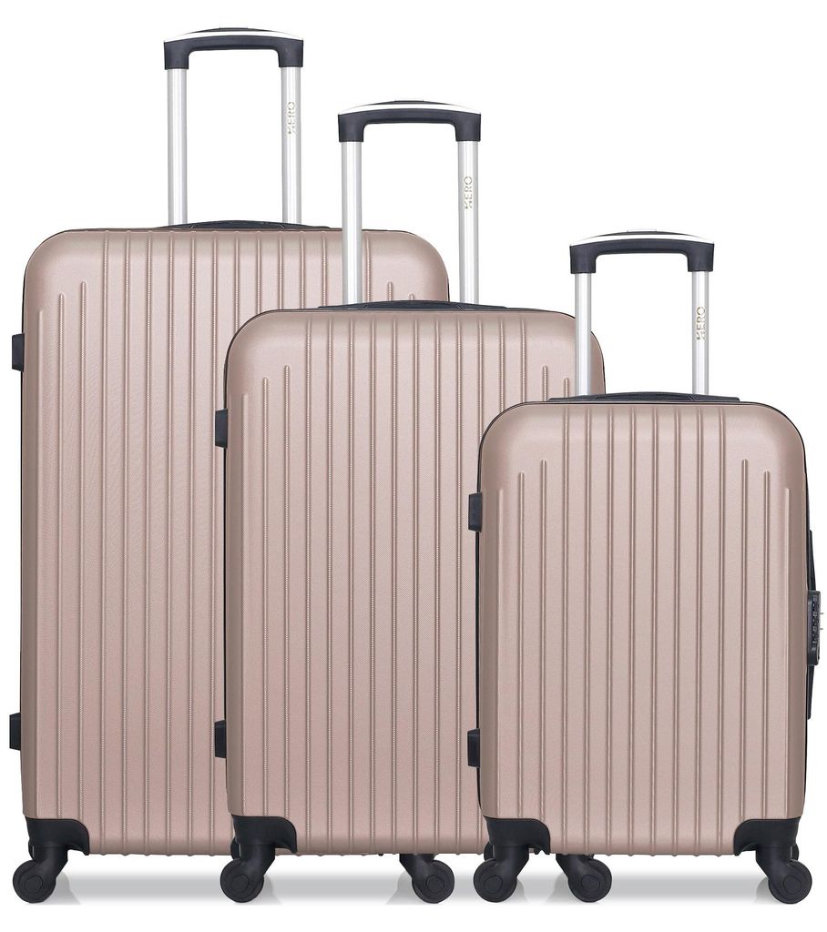 HERO – 3er-Set – Großer Koffer, Wochenendkoffer und Handgepäckkoffer CARPATES