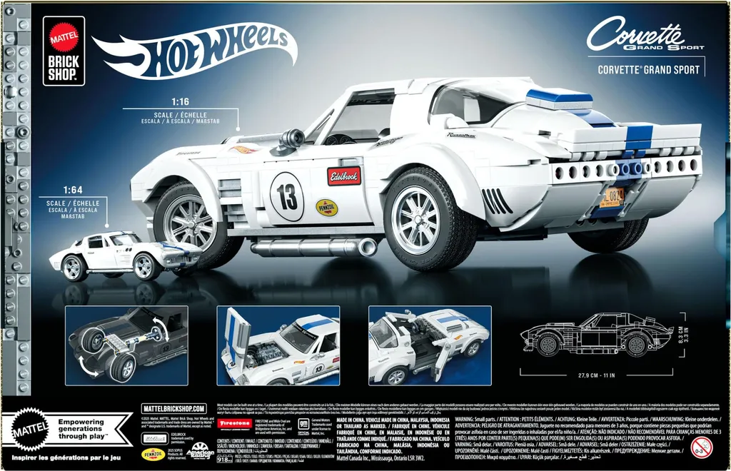 Voiture de Sport à Construire : Maquette Corvette Grand Sport 900 Pièces