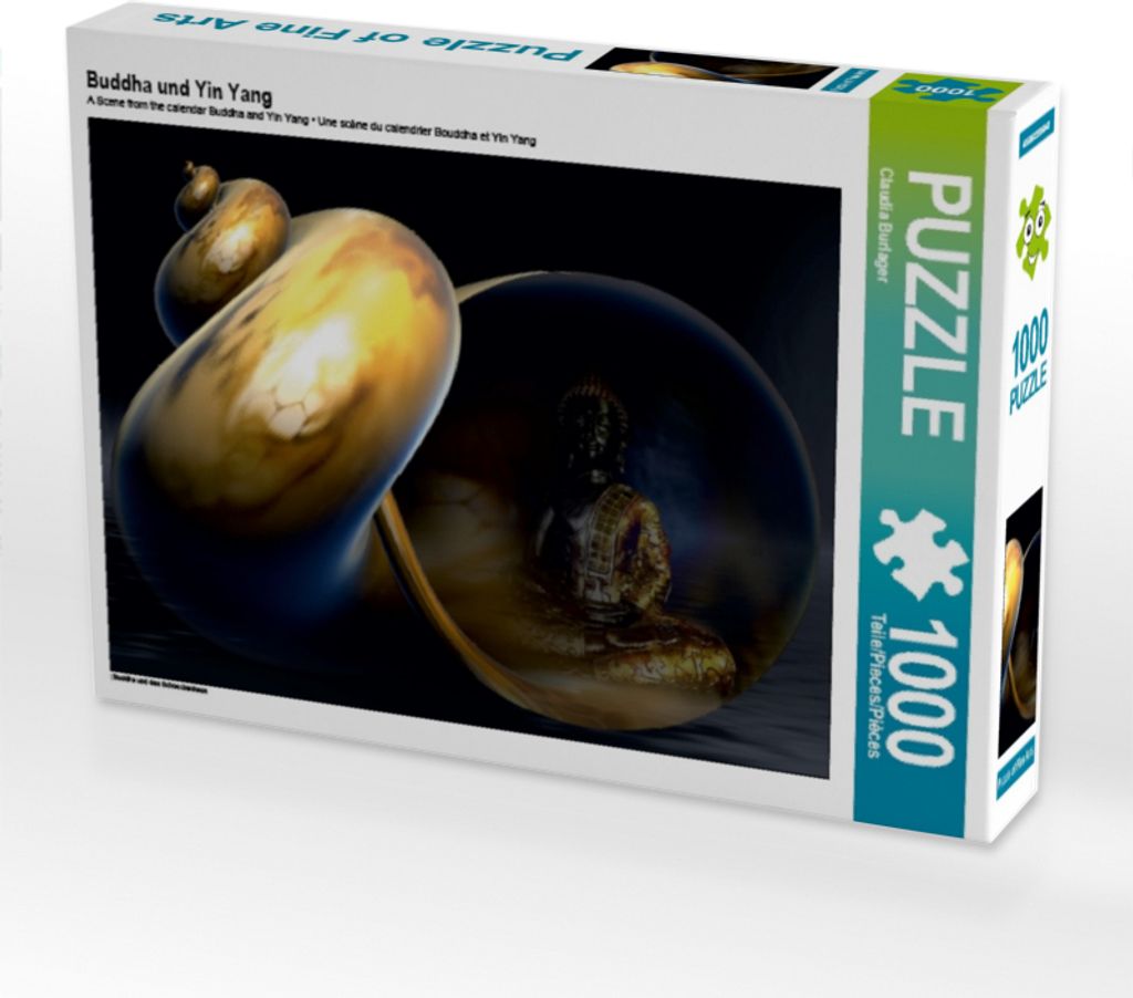 CALVENDO Puzzle Buddha und Yin Yang | 1000 Teile Lege-Größe 64x48cm Foto-Puzzle für glückliche Stunden
