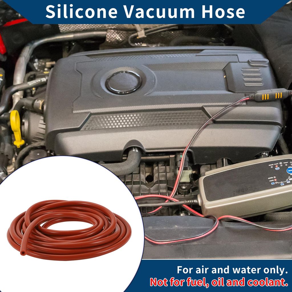 Silikon-Vakuumschlauch für Automobil-Vakuumsysteme Hochtemperatur 10Ft 3/16" 5mm ID 2,5mm Dicke 1 Stück Rot