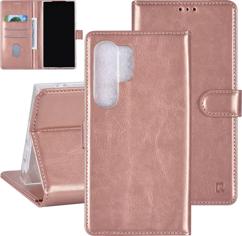 UNIQ Accessory Galaxy S24 Ultra Book type case - 3 pasjeshouder - Rose Gold