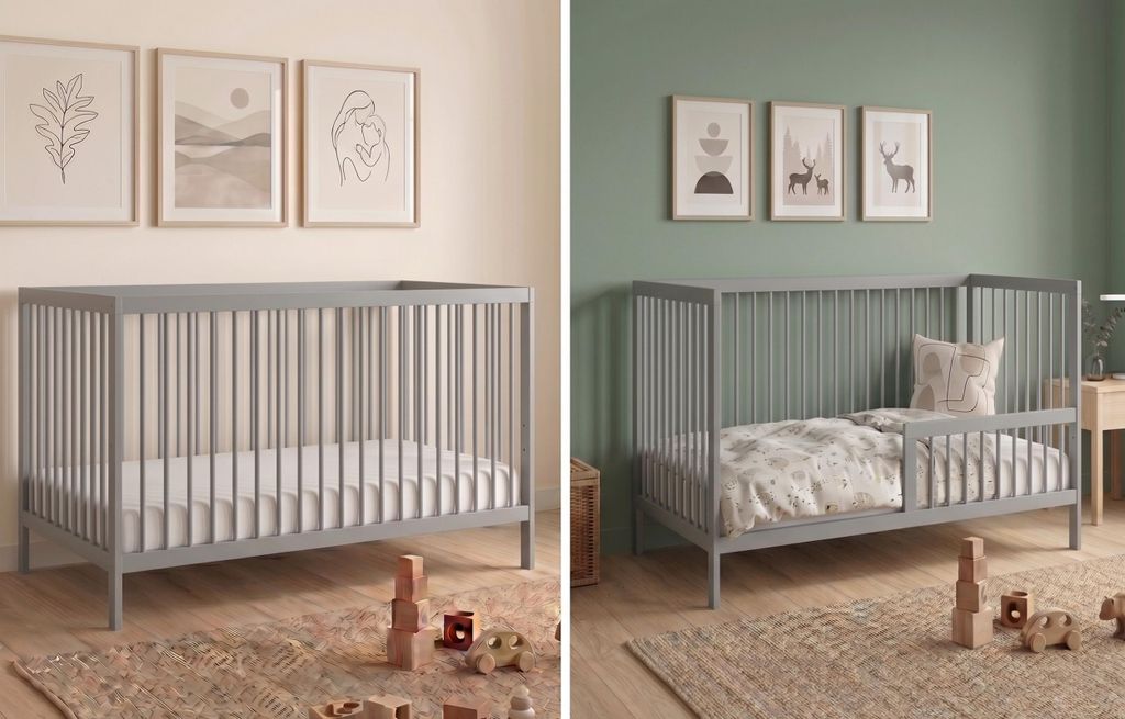 Detská postieľka Kids Collective s bočnicami a ochranou Obrázok produktu 