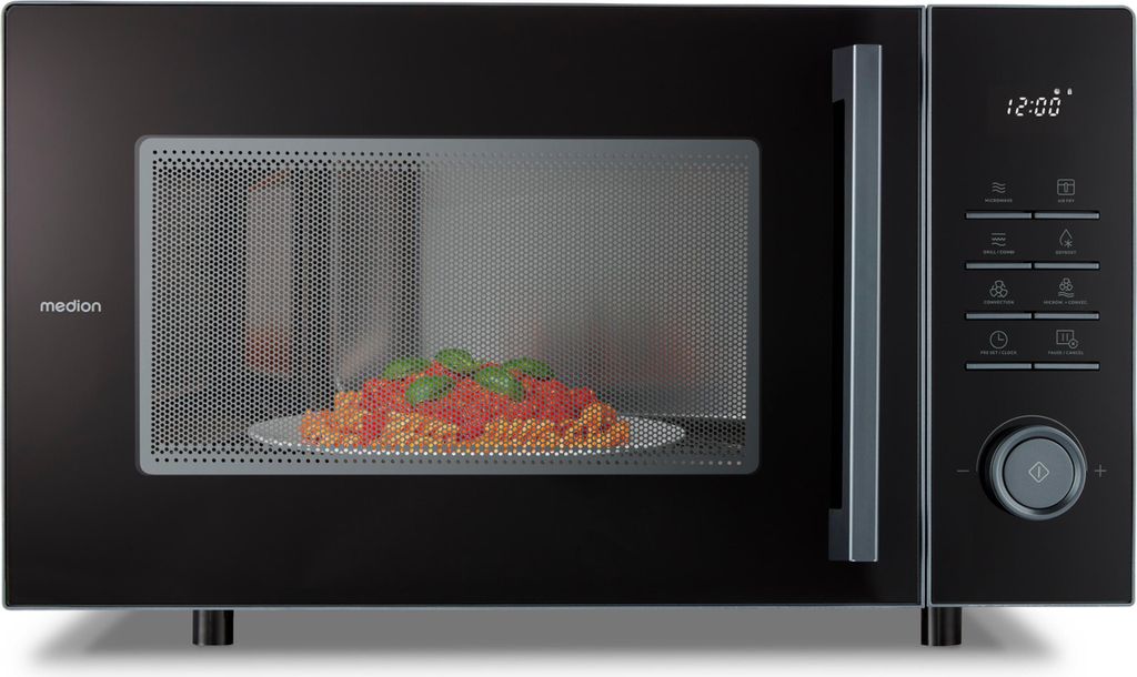 MEDION Mikrowelle mit Grill und Heißluftfritteusenfunktion (25 Liter, 900 Watt, 1.500 Watt Grill, 1.500 Watt Heißluftfunktion, 11 Programme, 10 L...
