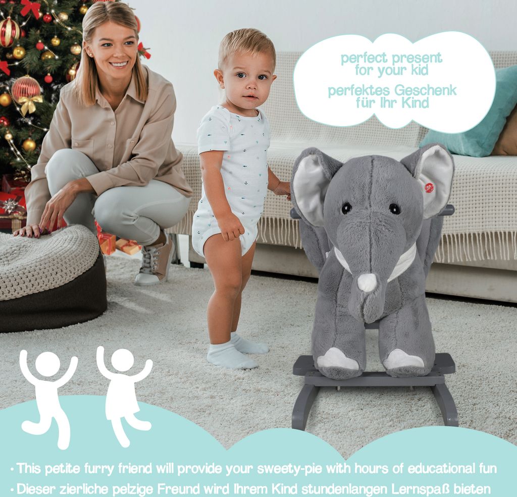 Infantastic® Schaukeltier - Elefant, Plüsch, ab 1 Jahr, für Produktbild 4