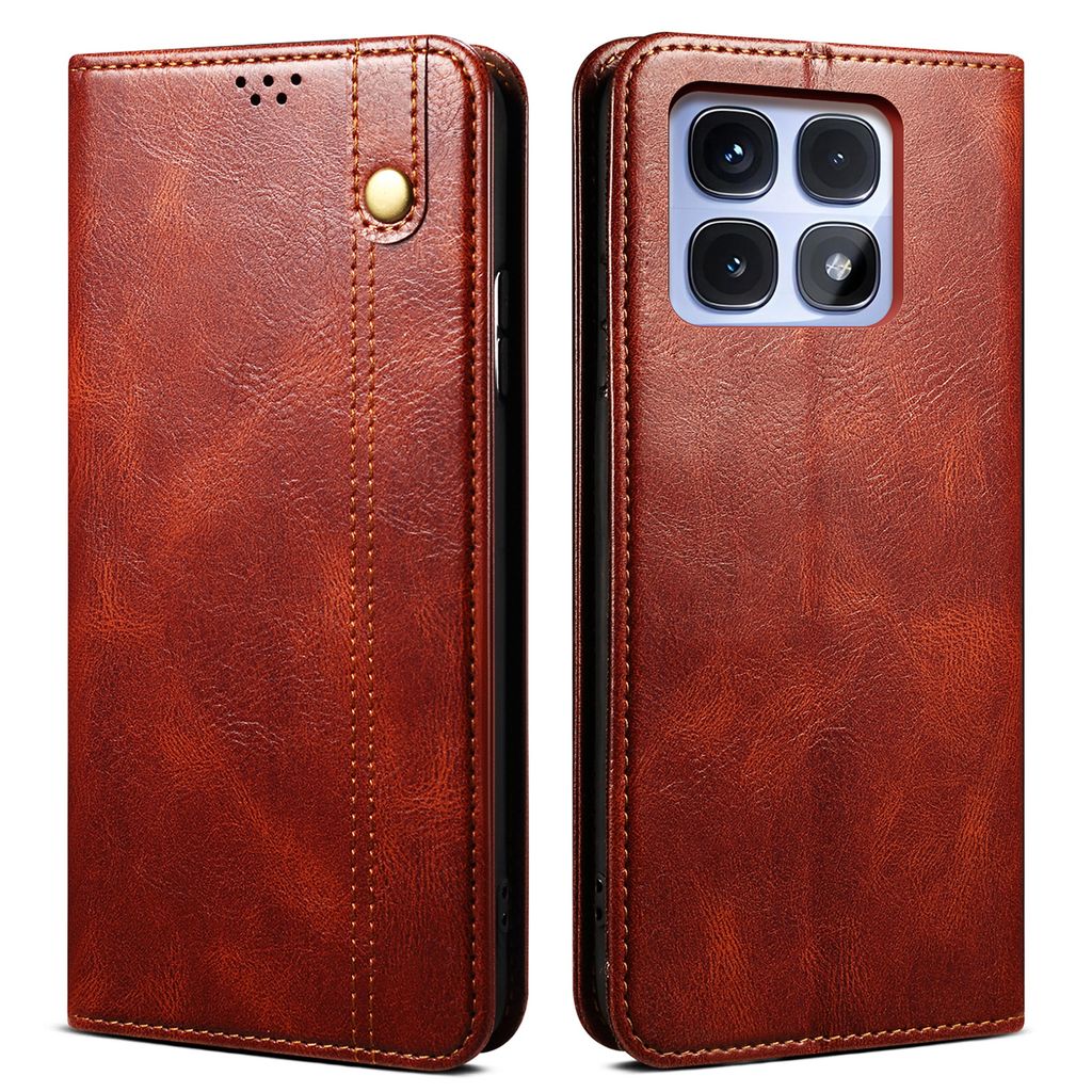 Hülle für Xiaomi Redmi K70 Ultra Leder Brieftasche Schutzhülle mit Standfunktion Rot