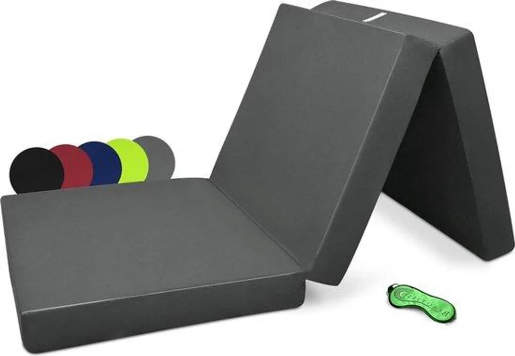 Matelas d'appoint pliable deux personnes 120x195 cm coloris anthracite