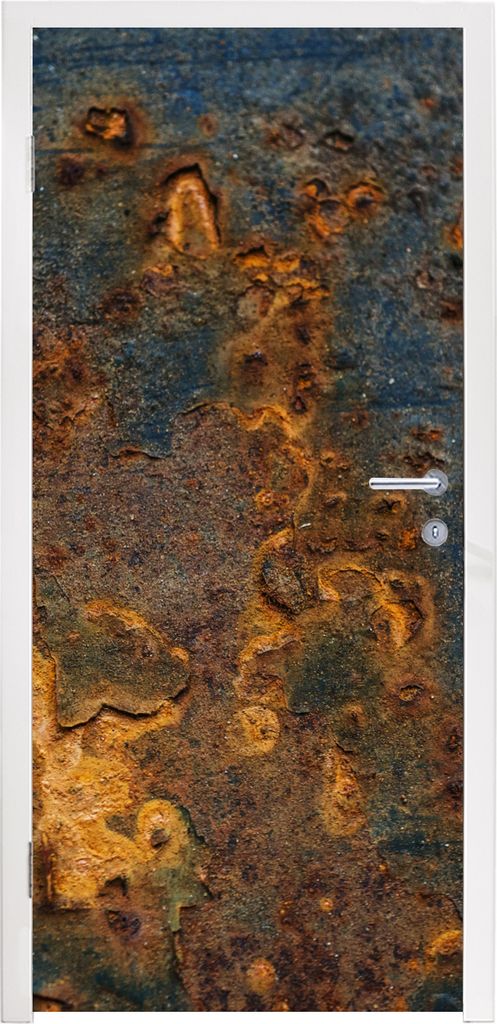 MuchoWow Türtapete Selbstklebende Türfolie Metall - Rost - Gold 90x205 cm Türposter Türaufkleber Klebefolie Türklebefolie - Türaufklebern