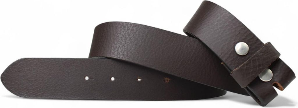 FRONHOFER Wechselgürtel 4 cm Druckknopf Gürtel ohne Schnalle, Büffelleder zirka 3,5mm dick