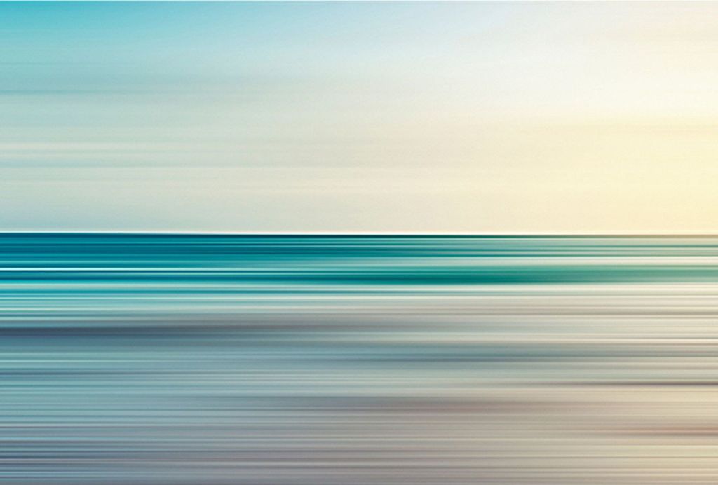 Tadessi Fototapete | Meer | 4.00 m x 2.70 m | Blau | Beige | Wandbild | Digitaldruck