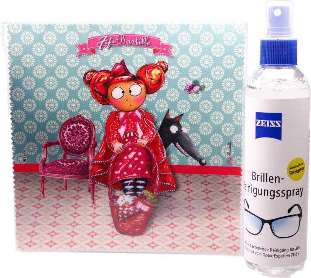 Mikrofasertuch "Dame mit Picknickkorb" Größe 18,5*18,5 cm von La Kelnet