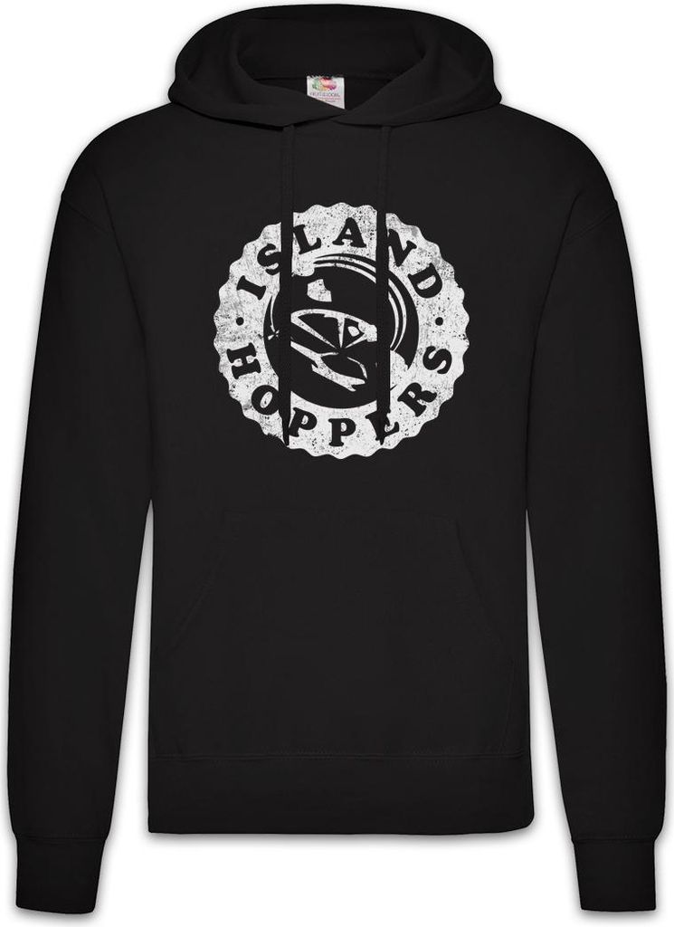 Urban Backwoods Island Hoppers Logo, Herren Hoodie, Farbe: Schwarz, Größe: 3XL