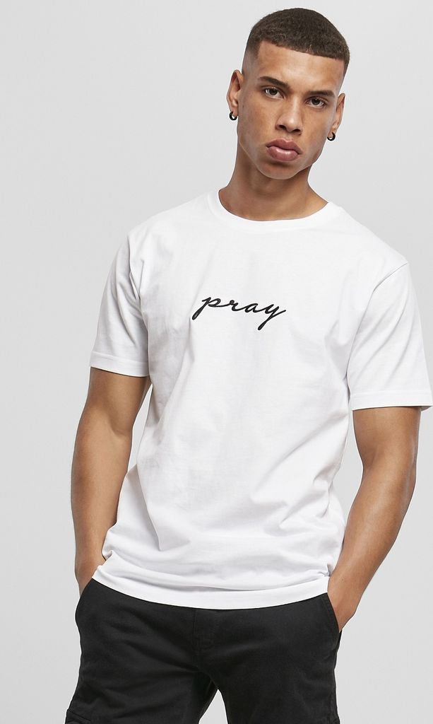 Mister Tee T-Shirt Pray EMB Tee White-S