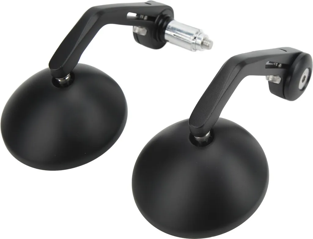 Rétroviseurs de Guidon Moto Universels Pivotants 22 mm Noirs