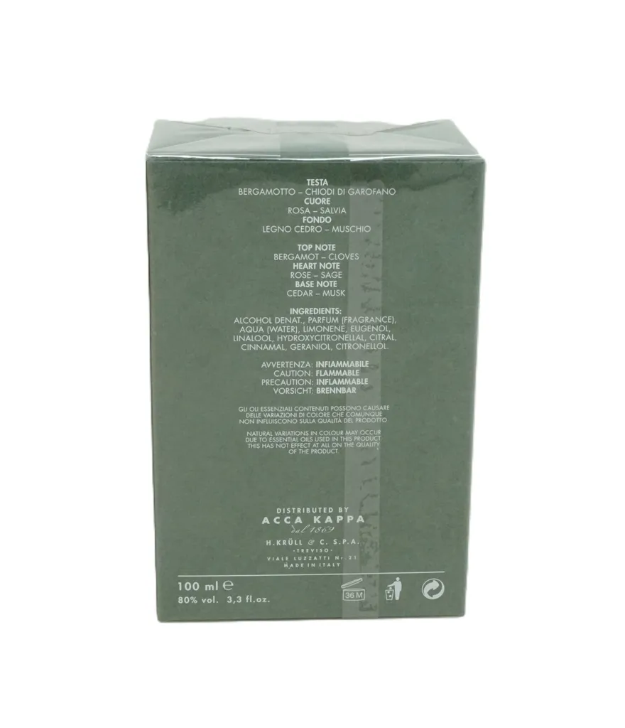 Parfum Acca Kappa Libocedro et Sage 100ml - Idéal pour le Bureau et Soir