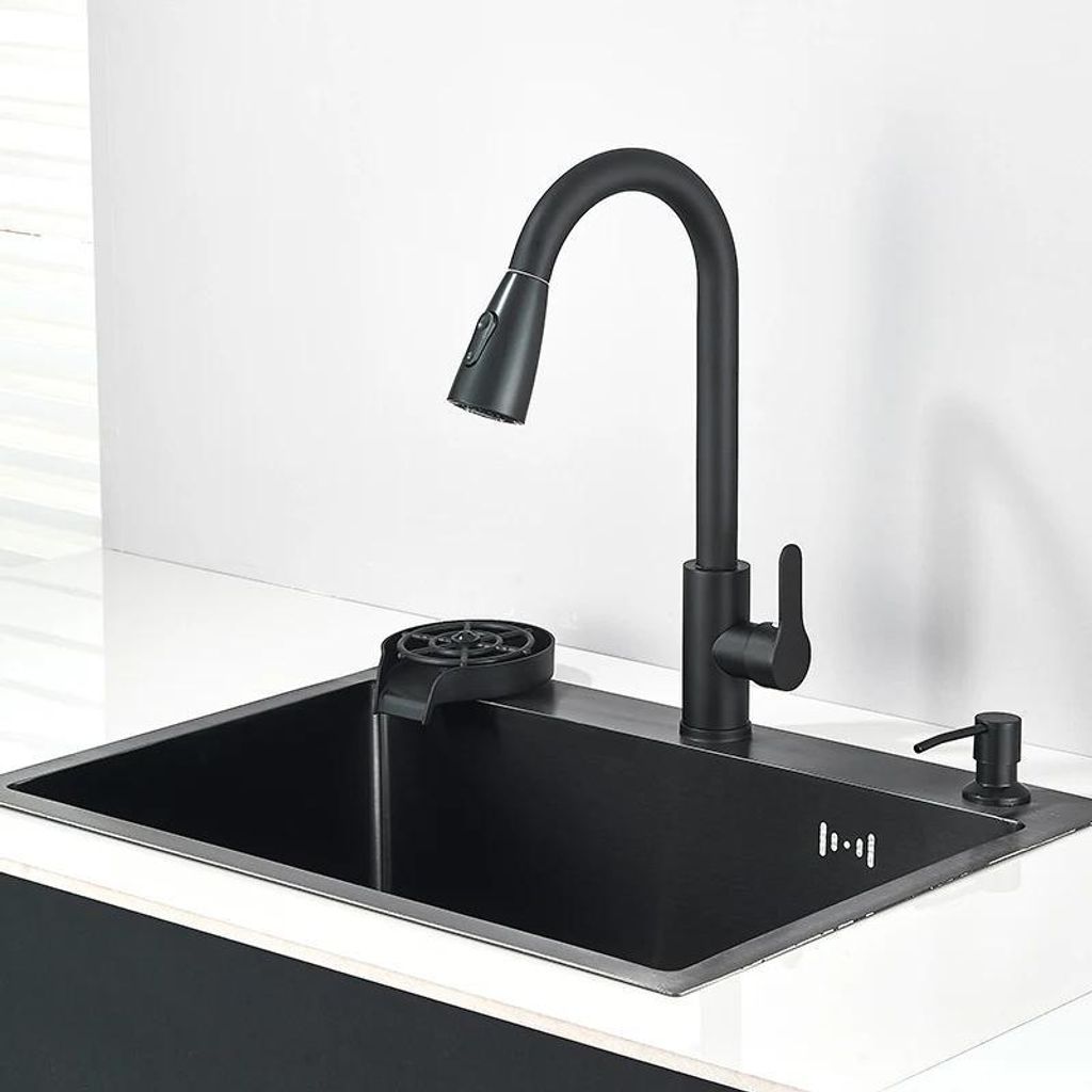 Spülbecken Küche - Einzelbecken mit Armatur - 304 Edelstahl Produktbild 