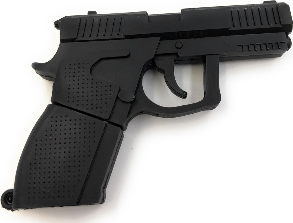 Onlineworld2013 Pistole in Schwarz Gun pvc Funny USB Stick 64 GB USB 3.0