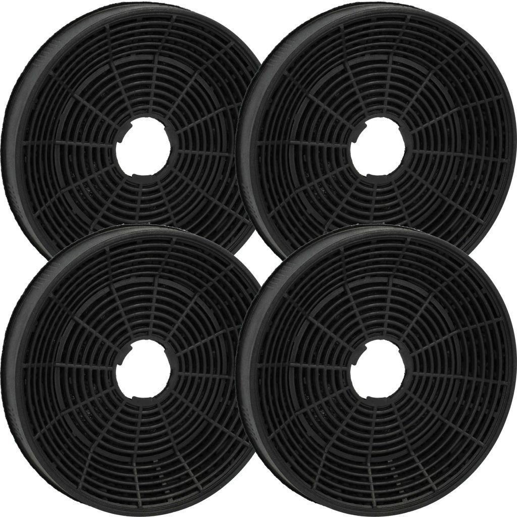vhbw 4x Aktivkohlefilter Ersatz für Silverline AF100, YT971.1000.05, KF001 für Dunstabzugshaube - 16 cm