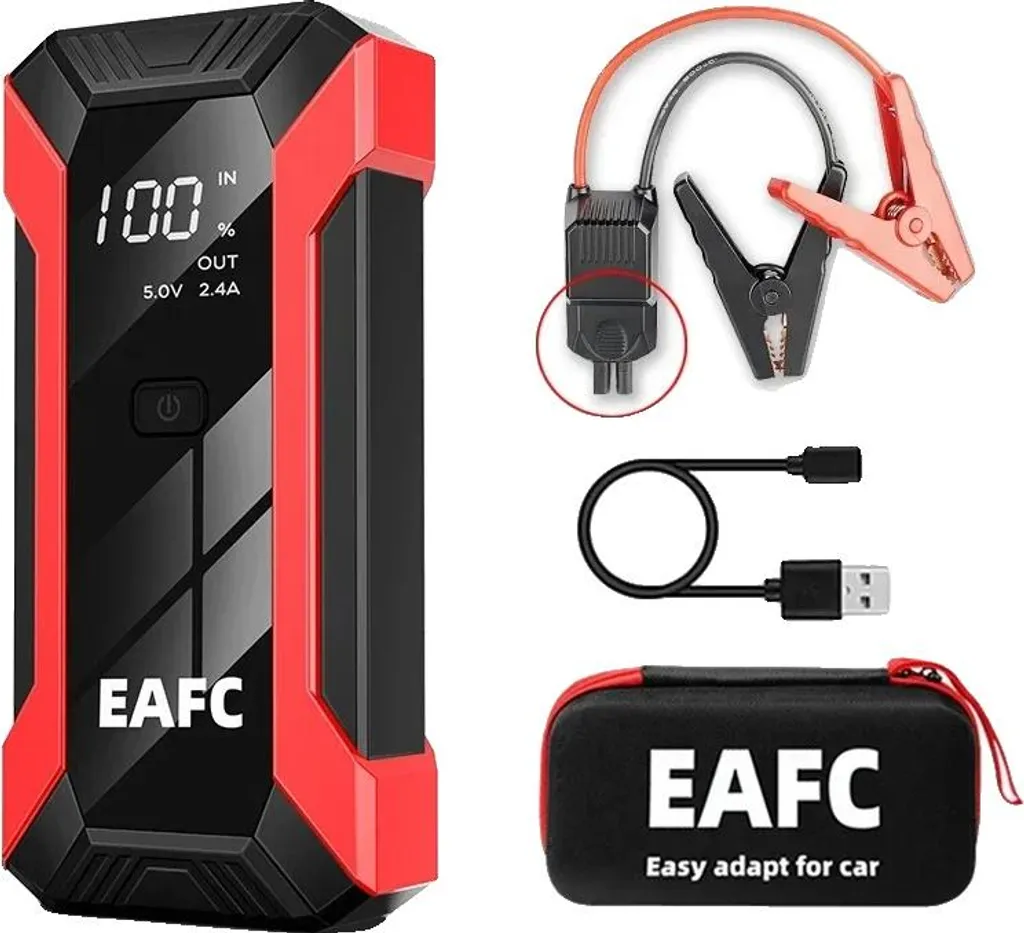Avviatore di emergenza per auto, corrente di picco 2000A, banca di energia portatile, Smart Clip 2000A