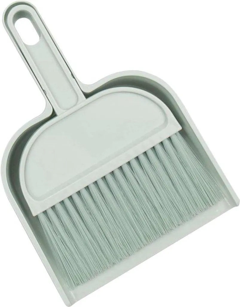 Duo pelle et balayette avec rebord caoutchouc souple pour ramassage facile