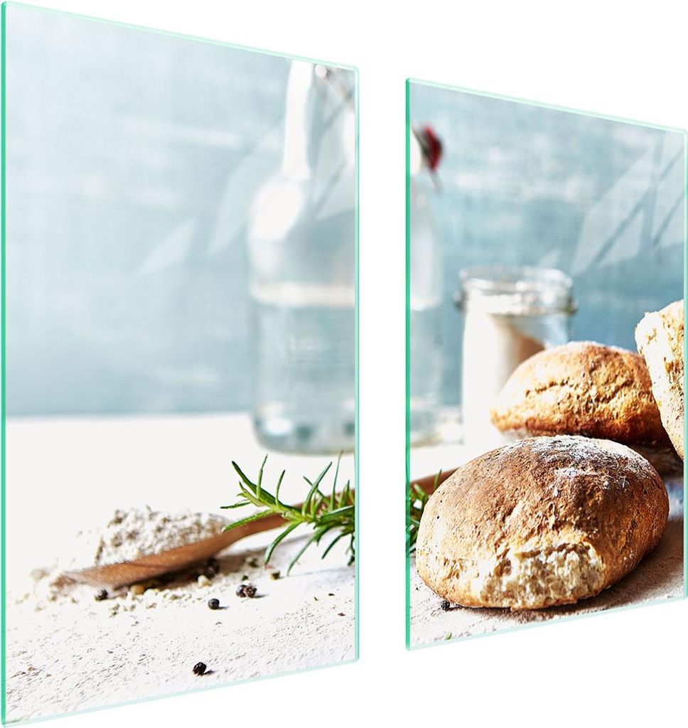 Glasschutzplatte für Küche 65x52 Brot