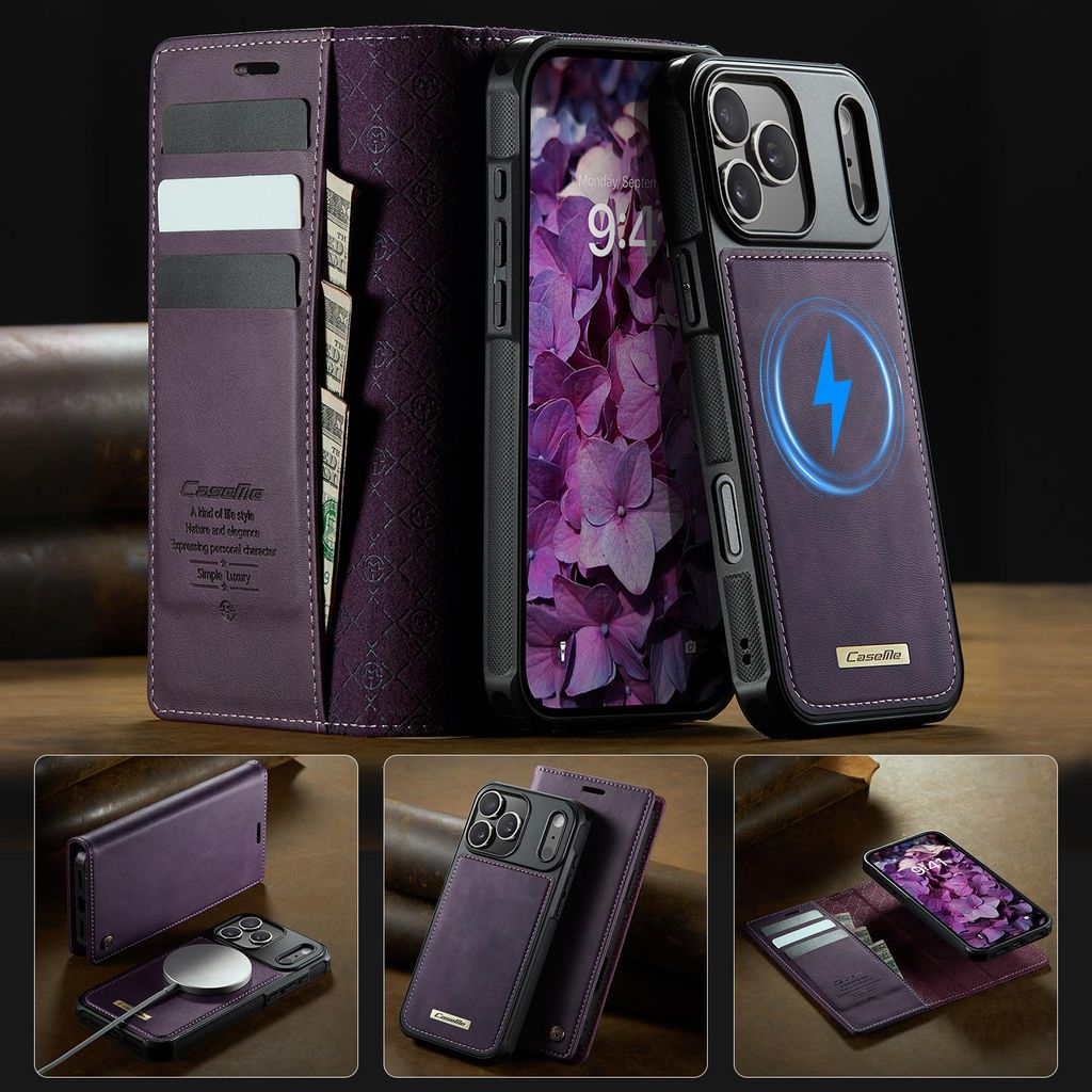 Handyhülle für iPhone C49 2in1 Für iPhone 17 Pro-Lila