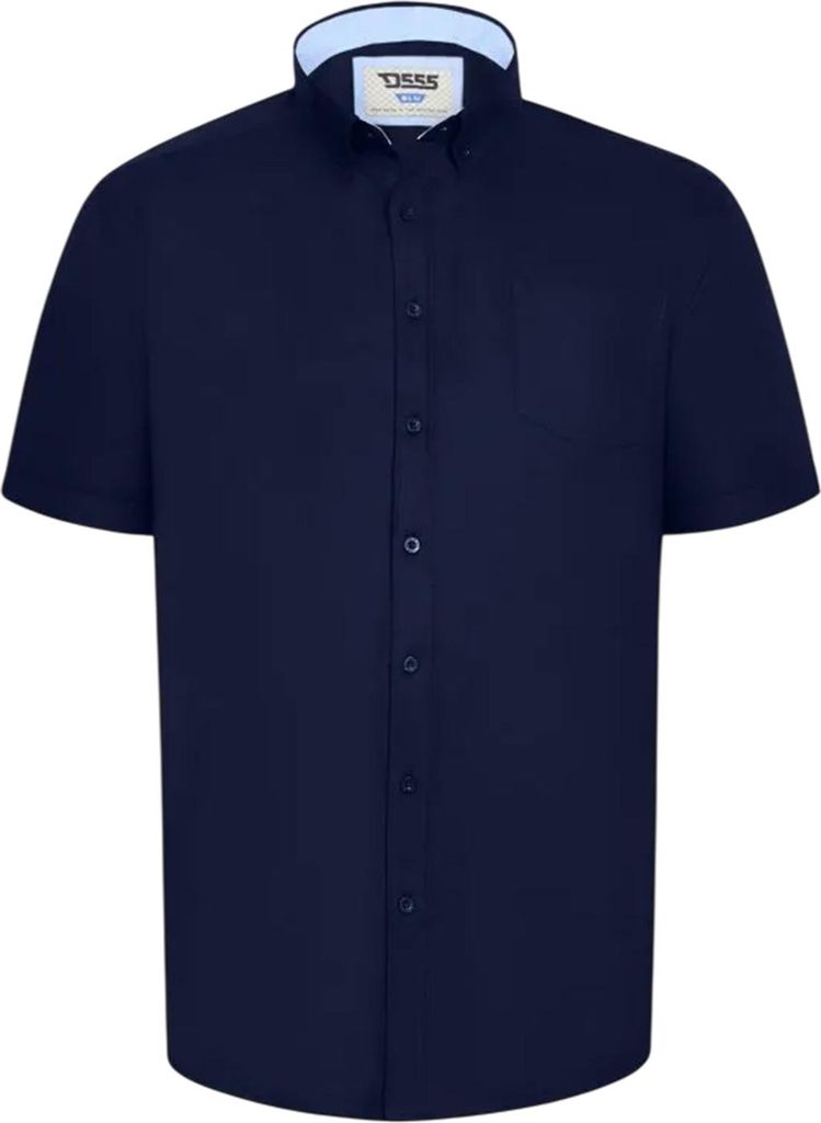 Duke - "James D555" Hemd für Herren, Kingsize, Oxford-Stil, Hoch geschnitten DC586 (3XL) (Marine)