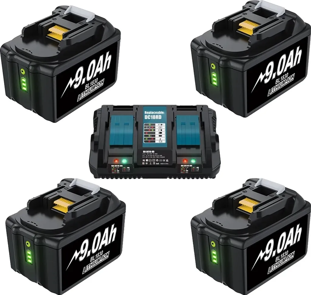 Batterie de Rechange 18V 9,0Ah pour Outillage Électroportatif Kit 13