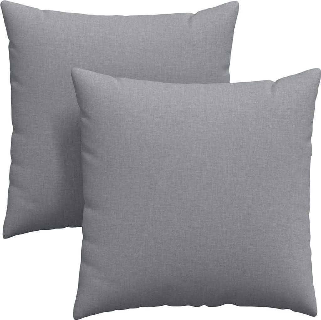 Sofakissen 2 pcs Hellgrau 60 x 60 cm Stoff