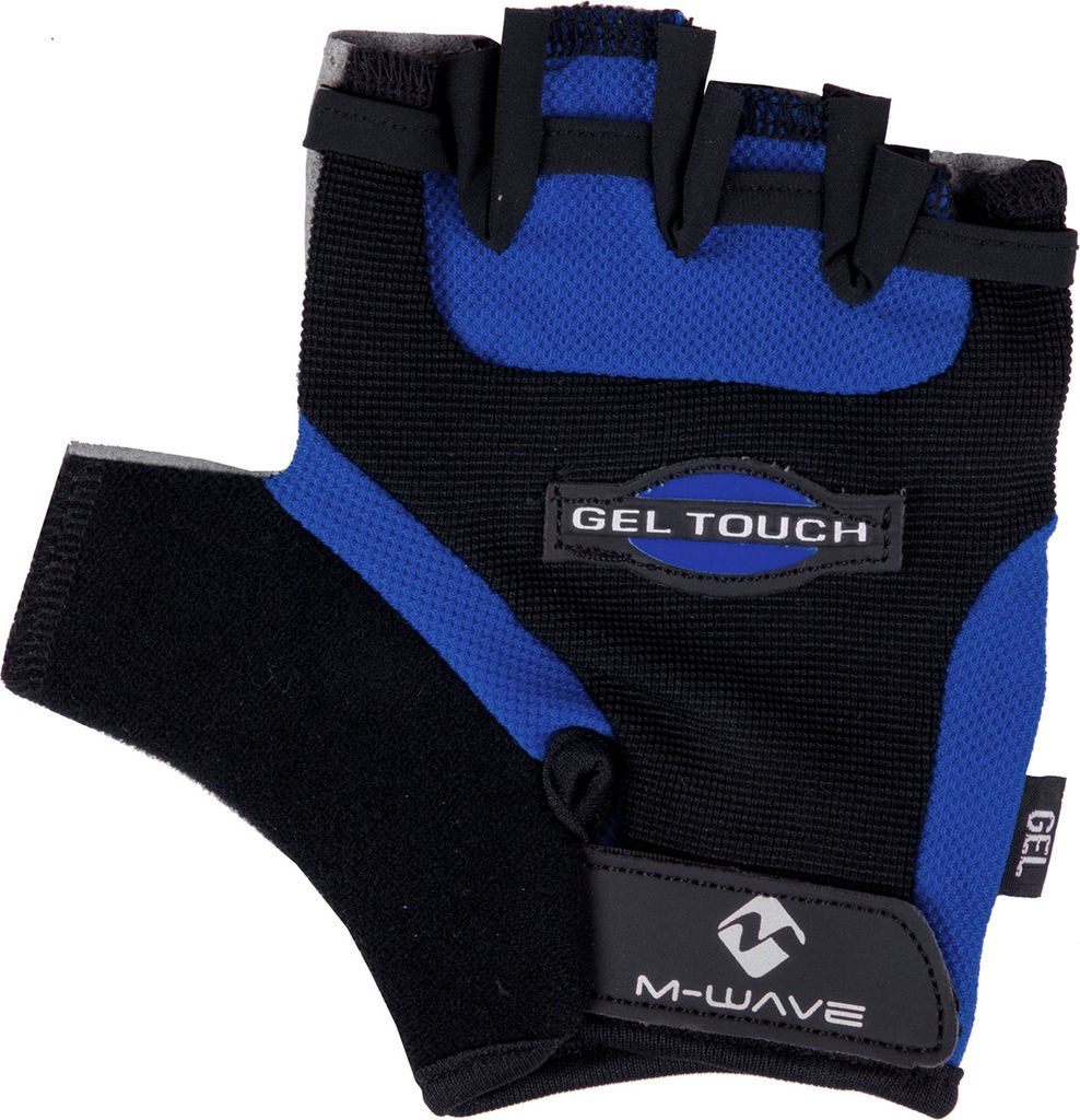 M-Wave Glovers Kurzfingerhandschuhe Fahrradhandschuh Mountainbike Rennrad Fahrrad Handschuhe, Farbe:blau, Größe:M