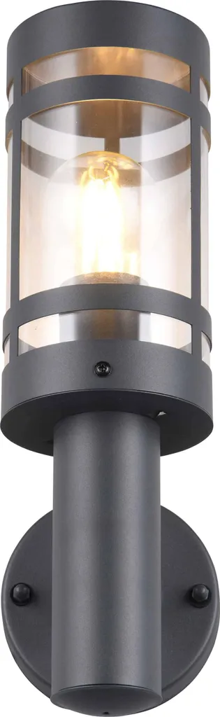 Applique murale IP44 Reality PALOMA R21719142 culot E27 gris sans ampoule
