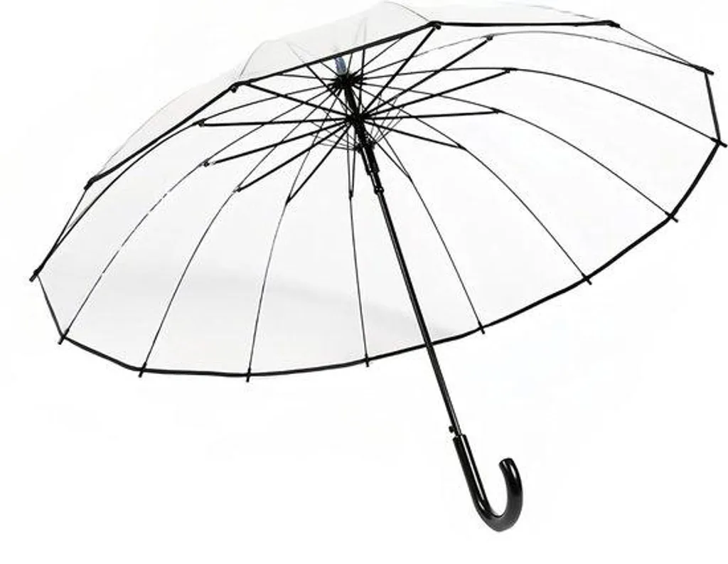 Parapluie transparent mariage et ville automatique 14 baleines robuste