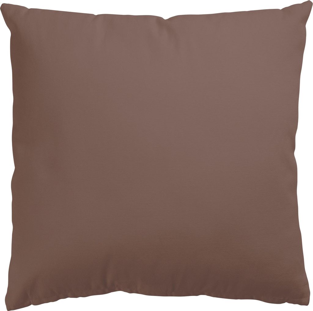 Dekokissen mit Motiv drinnen / Indoor Zierkissen Canvas waschbar Design braun Unifarben Sofakissen mit Füllung