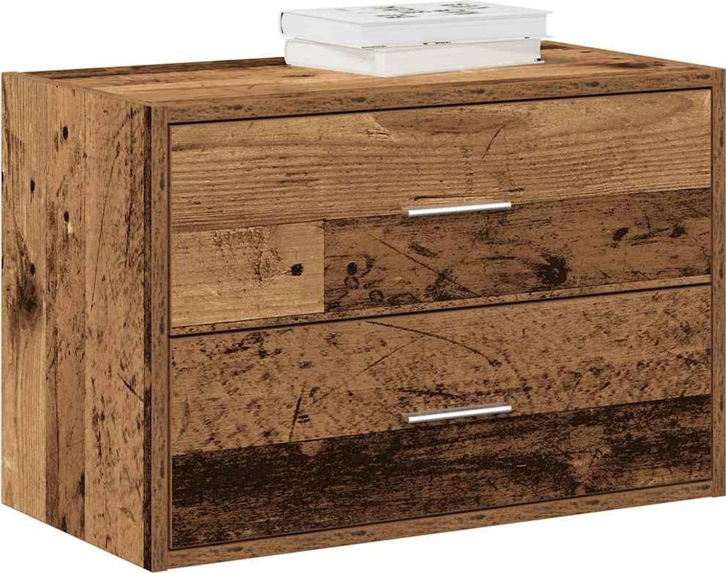 Comodino VidaXL In Legno Massello Di Quercia – Mobiletto Rustico Marrone, 36x30x47 Cm, Con Cassetto - 3
