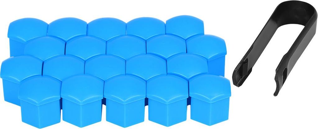 20Stk. 21mm Universal Radschraubenkappen Radschrauben Radmuttern Kappen Plastik Abdeckkappe für Auto Blau