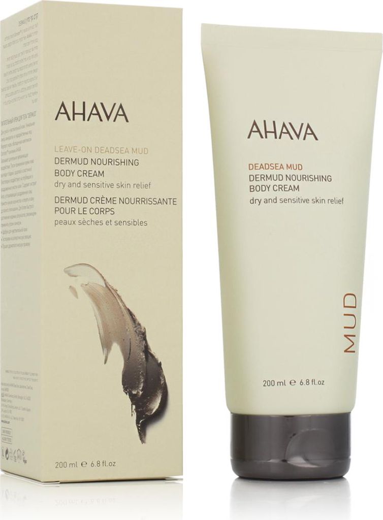 AHAVA Dermud Nourishing Body Cream Relieves Roughness Softens Skin Hydrates Dry & Sensitive Skin Enriched by Dermud Mud Complex Osmoter Aloe Vera L...