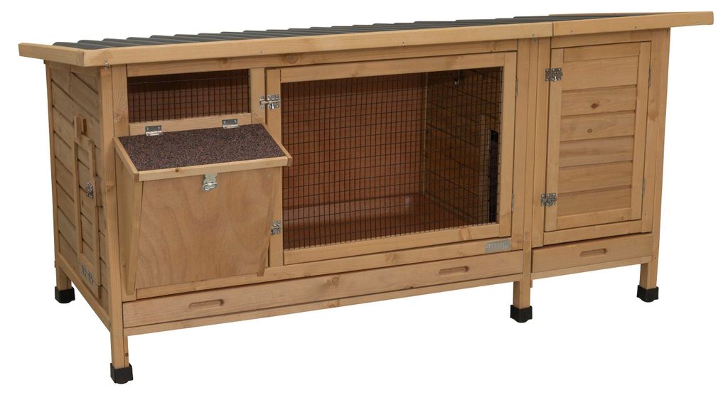 Kerbl Kaninchenstall XXL Vario mit Heuraufe Maße 155x76x80 cm