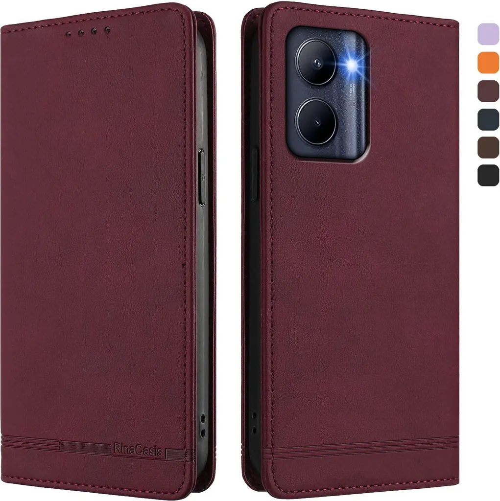 Cover Portafoglio Realme C33 Rosso: Stile e Funzionalità Wallet Case