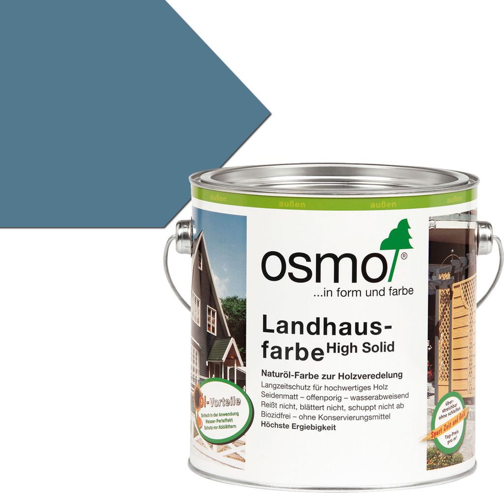 Osmo Landhausfarbe 2,5 L taubenblau Produktbild 