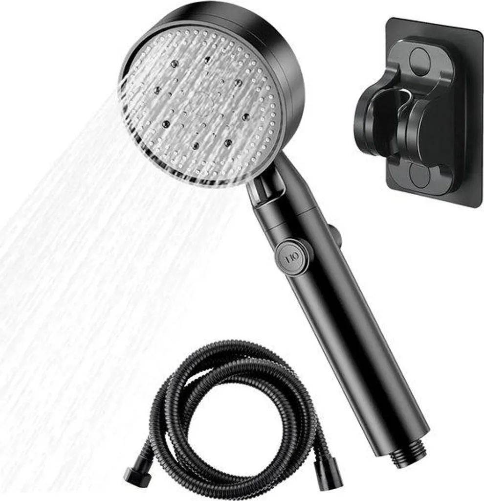 Pack douche noire sans perçage pour rénovation rapide salle de bain
