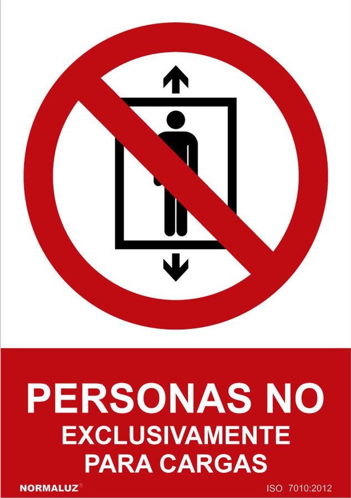 Verbotsschild "Personen Nein, Ausschließlich Für Lasten" (PVC 0,7 mm) 30x40 cm